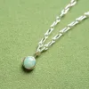 Amazonite Chunky Healing Stone Necklace Sterling Silver sold by Daisy Jewellery