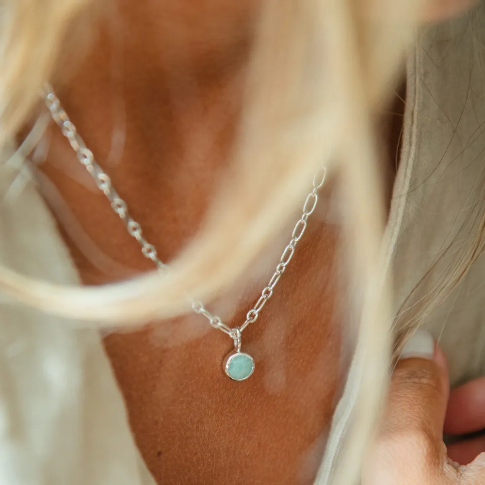 Amazonite Chunky Healing Stone Necklace Sterling Silver sold by Daisy Jewellery product image thumbnail 4