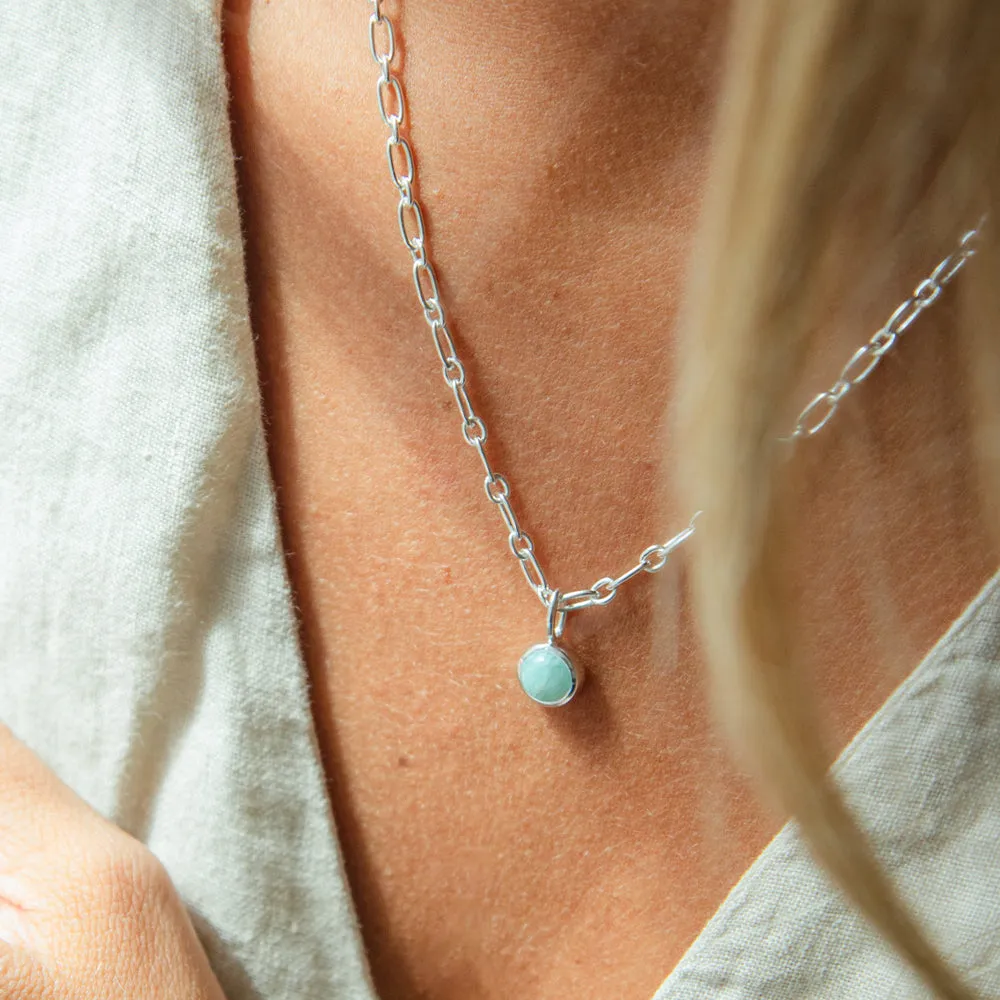 Amazonite Chunky Healing Stone Necklace Sterling Silver sold by Daisy Jewellery product image thumbnail 2