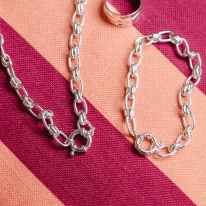 Polly Sayer Linked Chain Necklace Sterling Silver sold by Daisy Jewellery