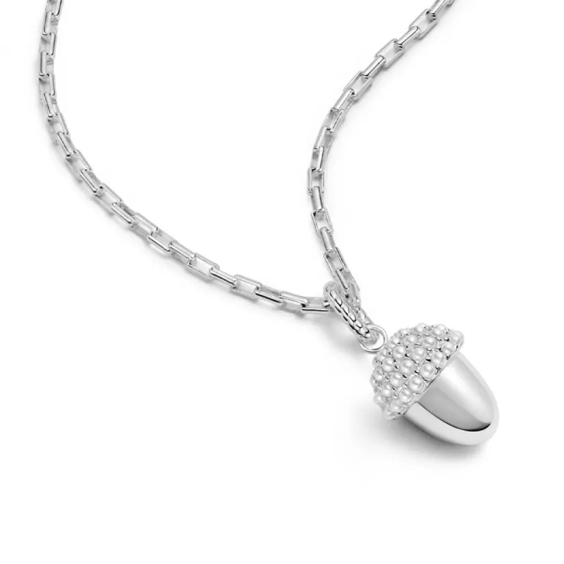 Shrimps Acorn Charm Necklace Sterling Silver sold by Daisy Jewellery
