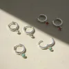 Rainbow Moonstone Healing Huggie Hoop Earrings Sterling Silver sold by Daisy Jewellery