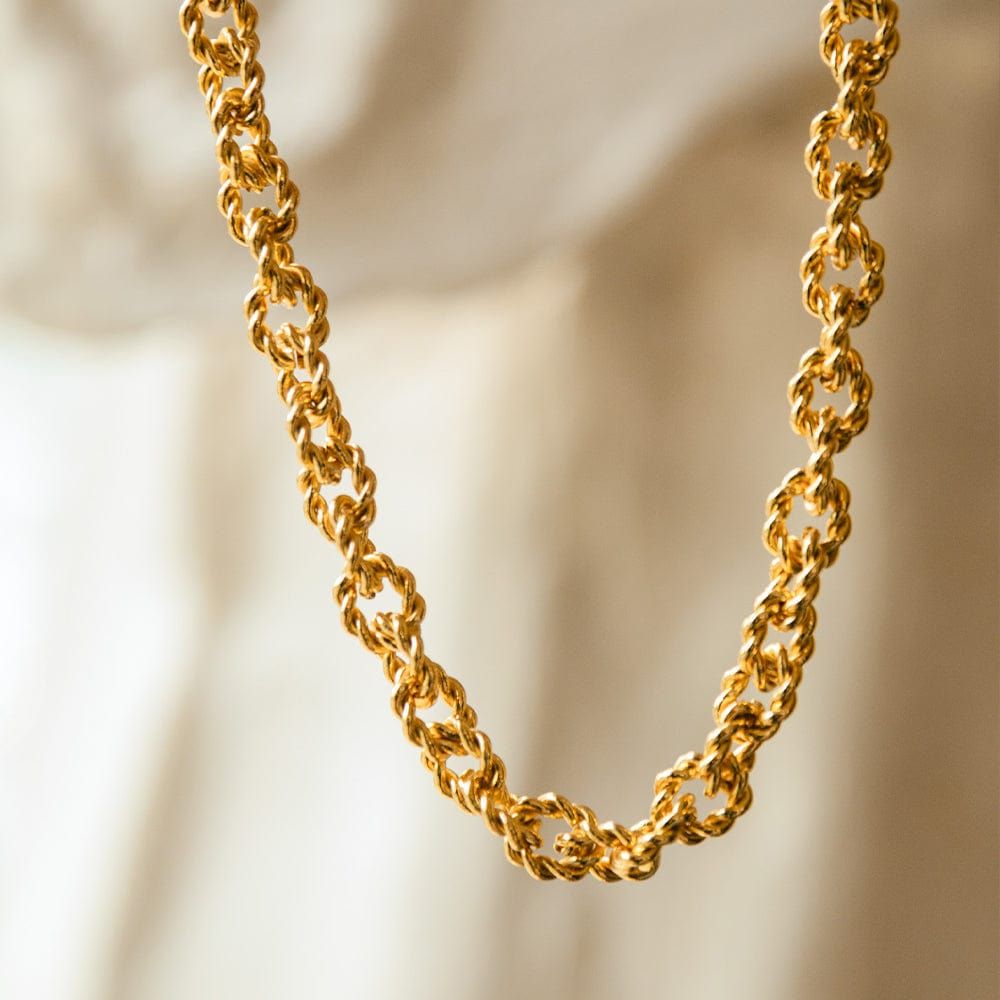 Polly Sayer Twist Chain Necklace 18ct Gold Plate sold by Daisy Jewellery product image thumbnail 4