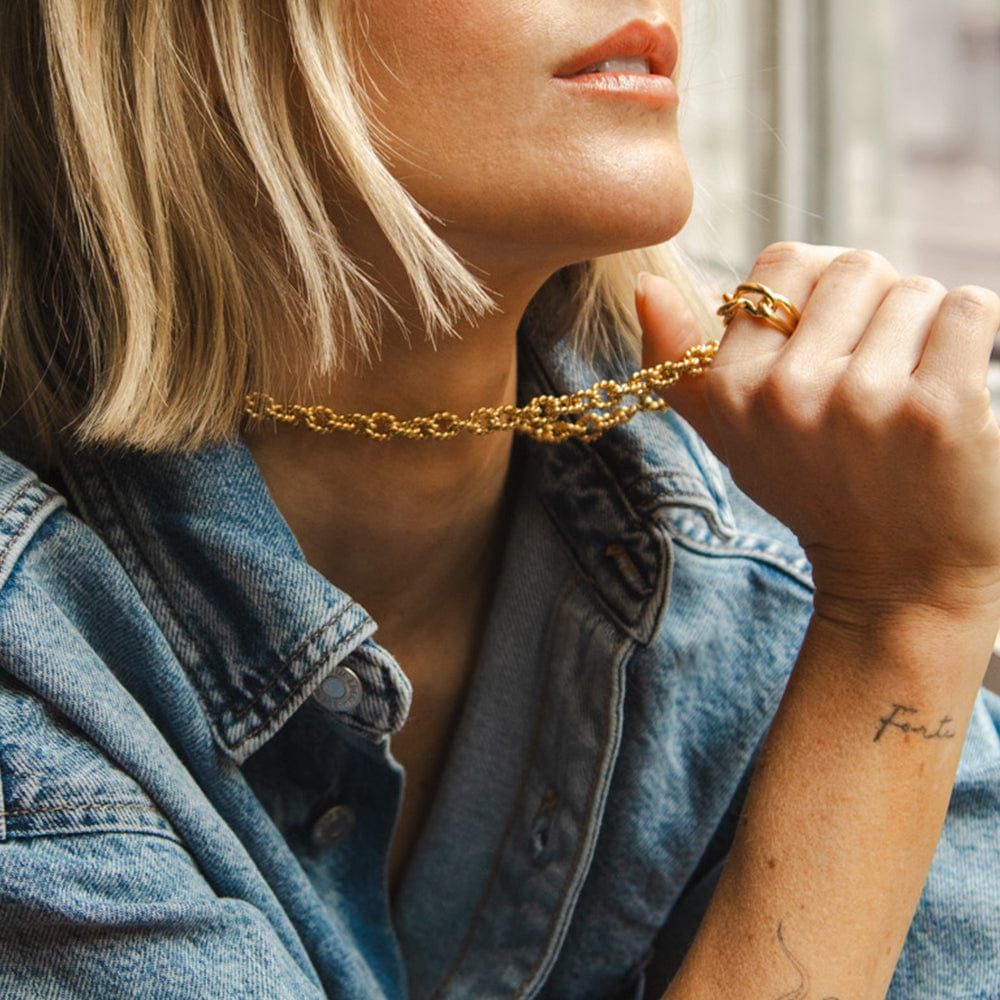 Polly Sayer Twist Chain Necklace 18ct Gold Plate sold by Daisy Jewellery product image thumbnail 2