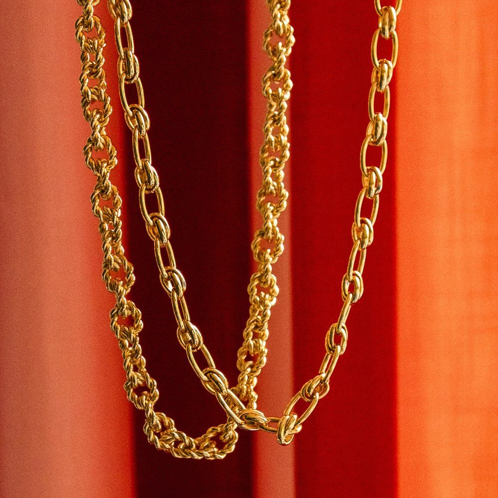 Polly Sayer Twist Chain Necklace 18ct Gold Plate sold by Daisy Jewellery product image thumbnail 3