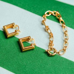 Polly Sayer Linked Chain Bracelet 18ct Gold Plate sold by Daisy Jewellery