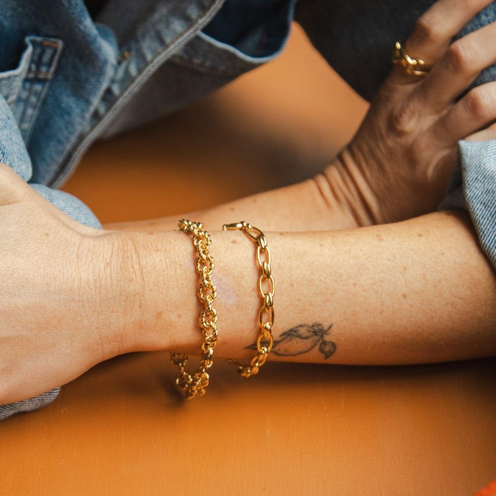Polly Sayer Linked Chain Bracelet 18ct Gold Plate sold by Daisy Jewellery product image thumbnail 2