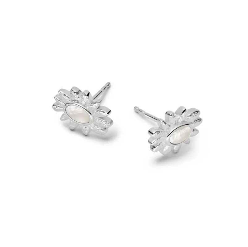 Daisy Mother of Pearl Stud Earrings Sterling Silver sold by Daisy Jewellery
