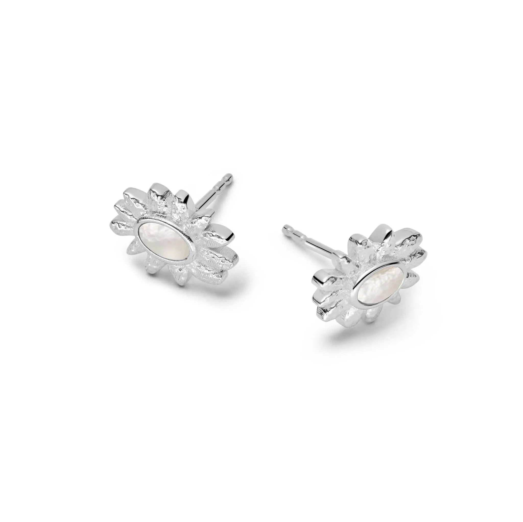 Daisy Mother of Pearl Stud Earrings Sterling Silver sold by Daisy Jewellery