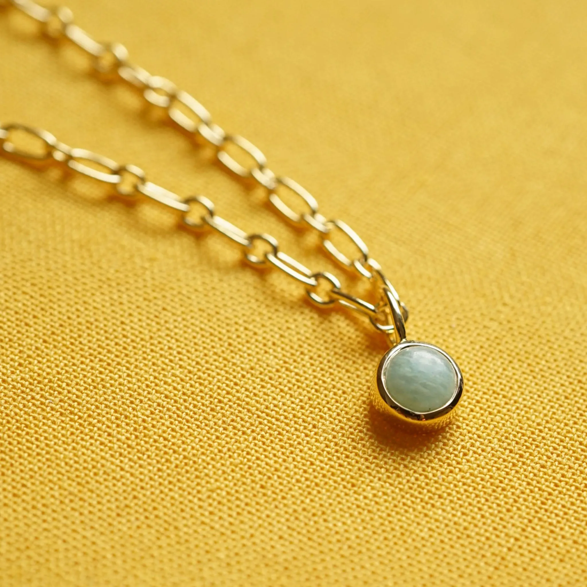 Amazonite Chunky Healing Stone Necklace 18ct Gold Plate sold by Daisy Jewellery product image thumbnail 5