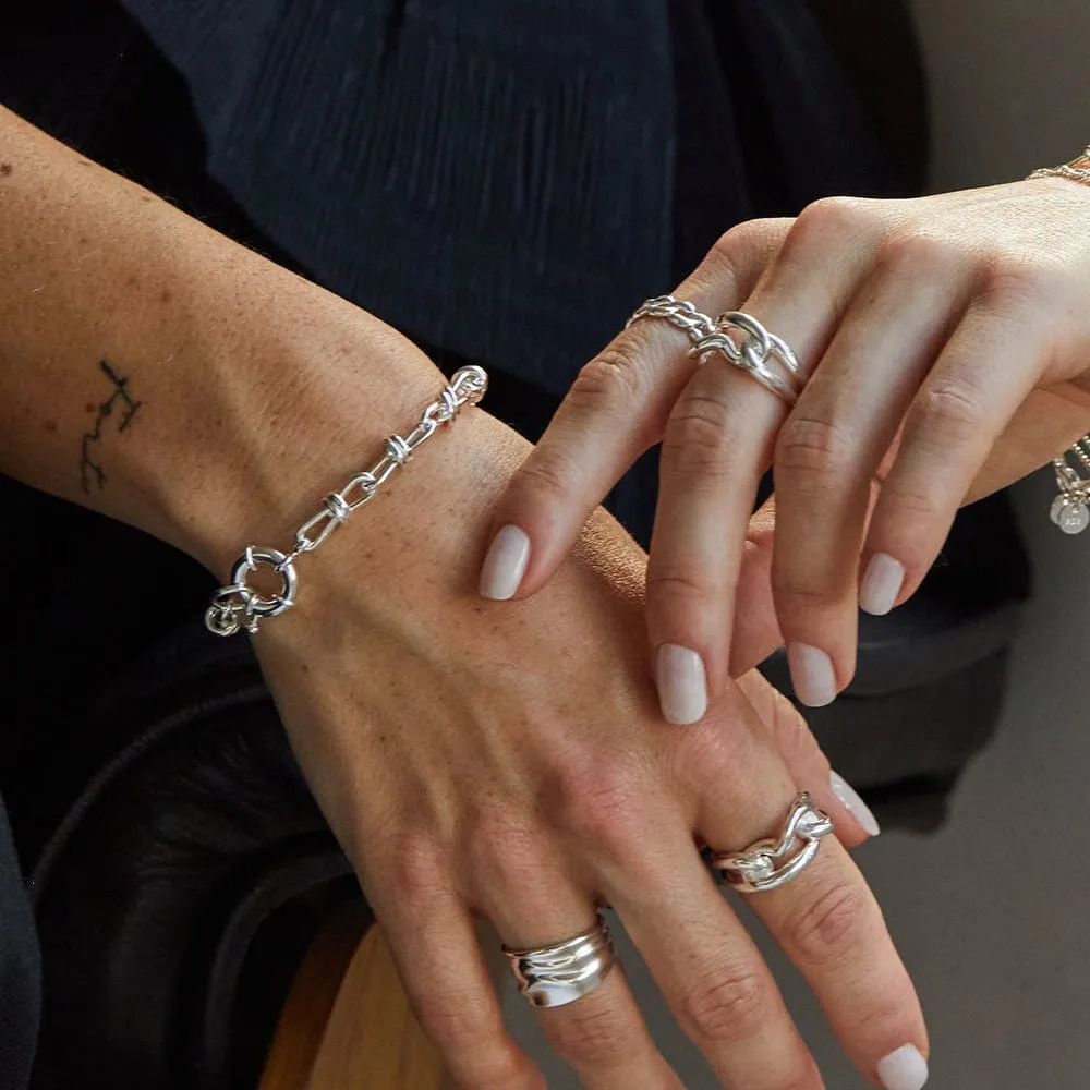 Polly Sayer Knot Chain Layering Set Silver Plate sold by Daisy Jewellery product image thumbnail 3