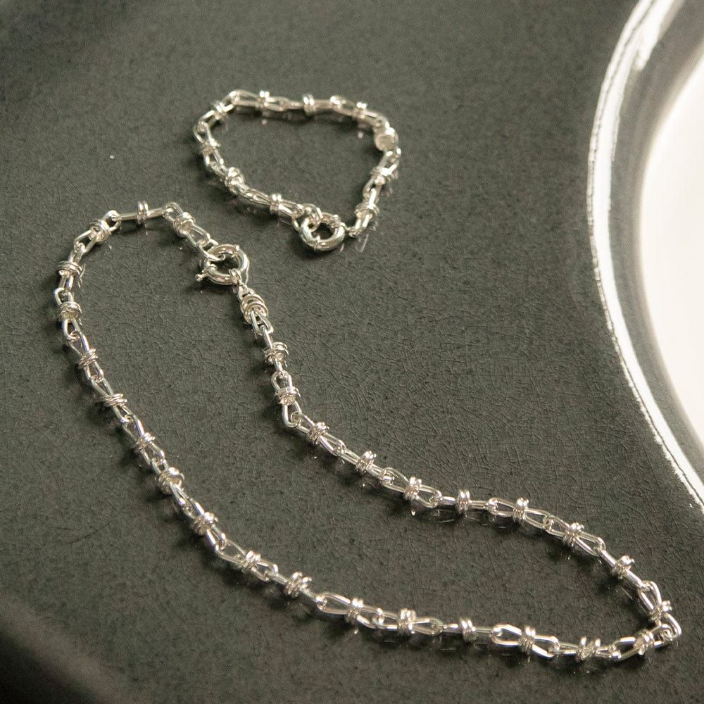 Polly Sayer Knot Chain Layering Set Sterling Silver sold by Daisy Jewellery product image thumbnail 2