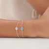 Turquoise Healing Stone Bobble Bracelet Sterling Silver sold by Daisy Jewellery