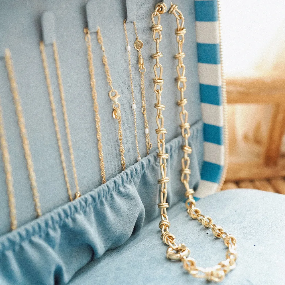 Blue Stripe Large Jewellery Case sold by Daisy Jewellery product image thumbnail 3