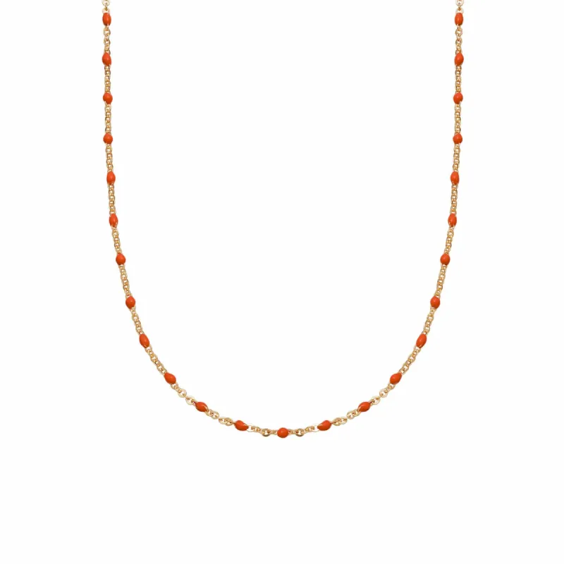 Free Necklace When You Spend £120 | Coral Beaded Necklace 18ct Gold Plate sold by Daisy Jewellery