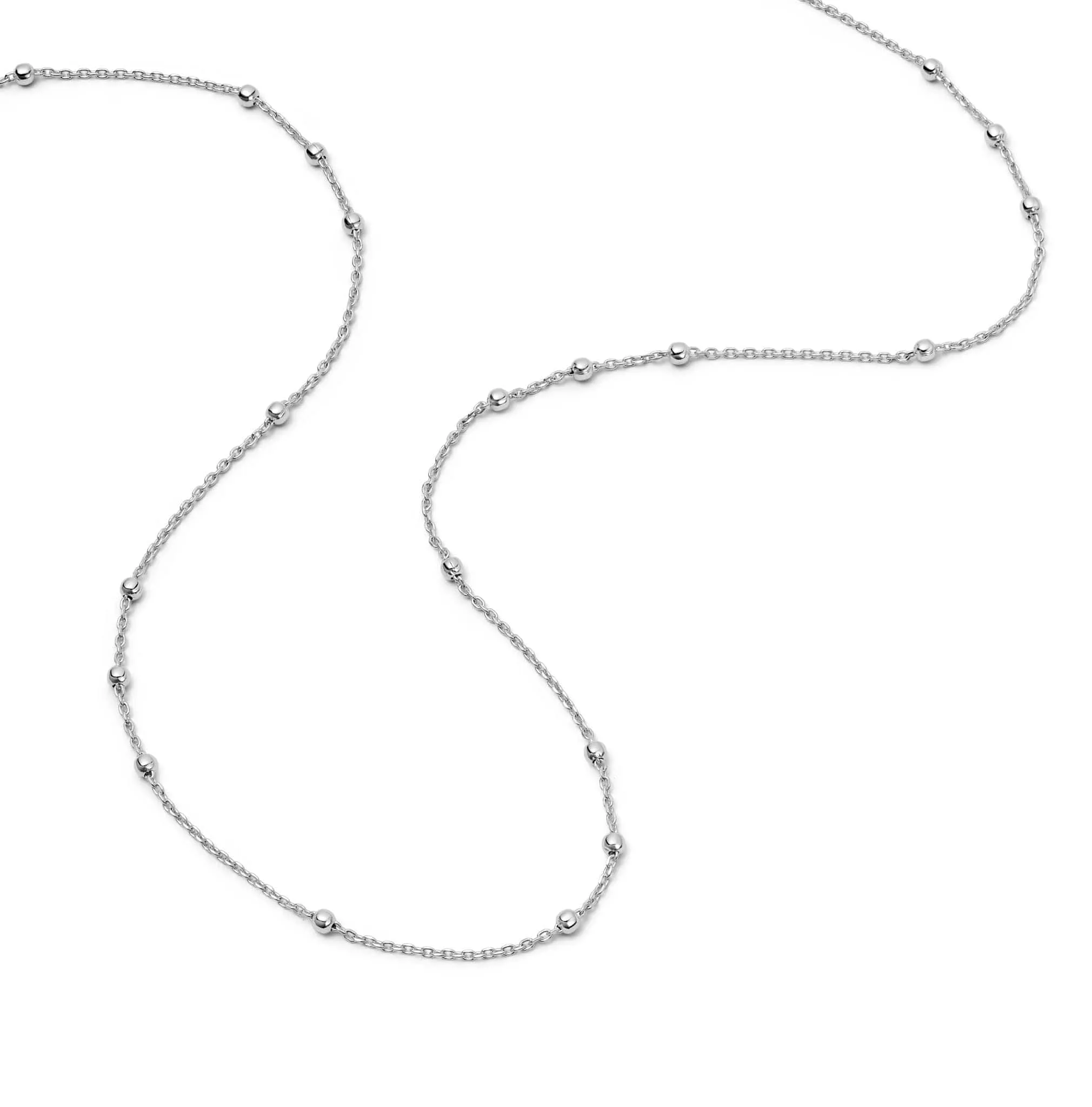 Beaded Layering Chain Necklace Sterling Silver sold by Daisy Jewellery