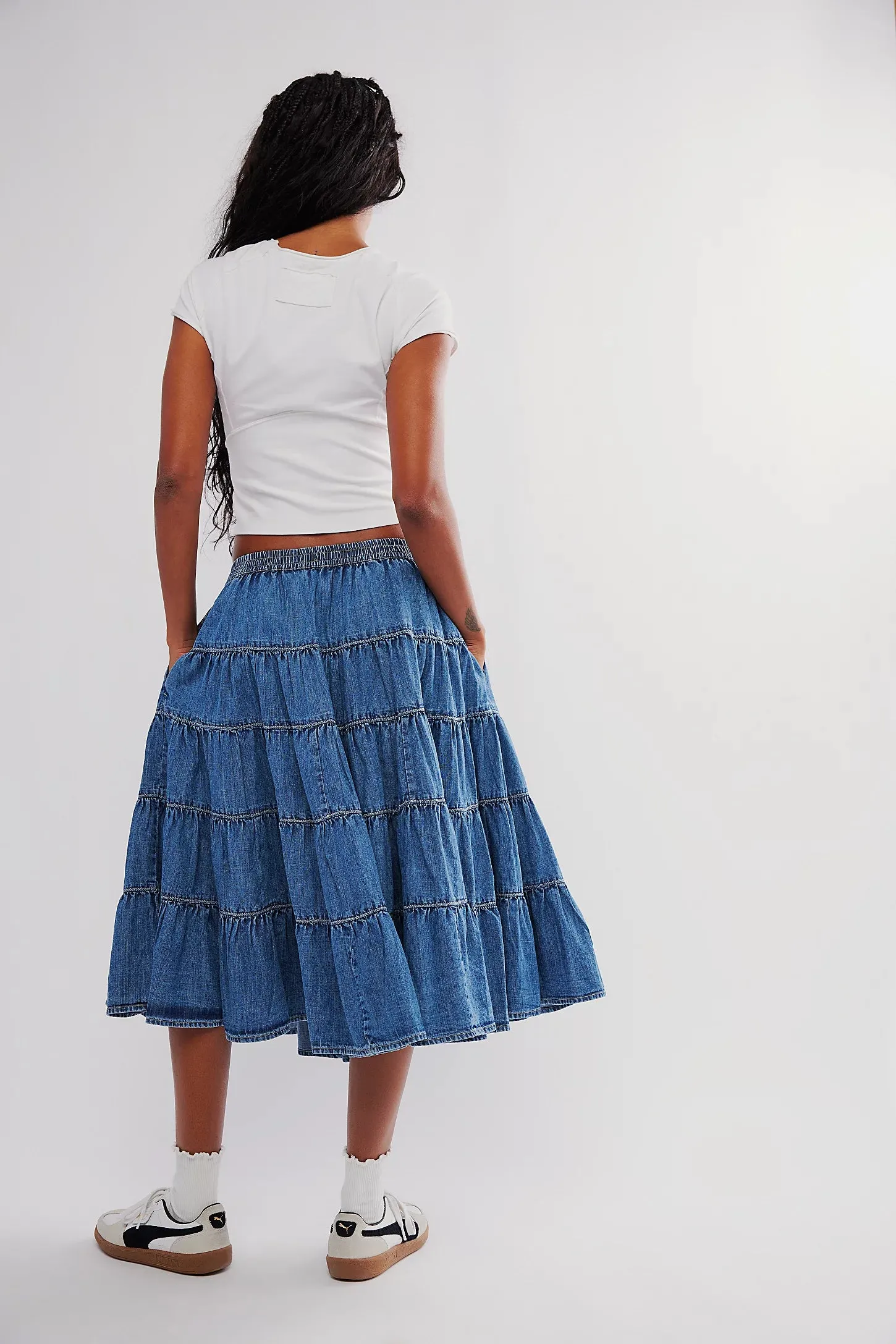 Full Swing Chambray Midi Skirt sold by Plenty product image thumbnail 2