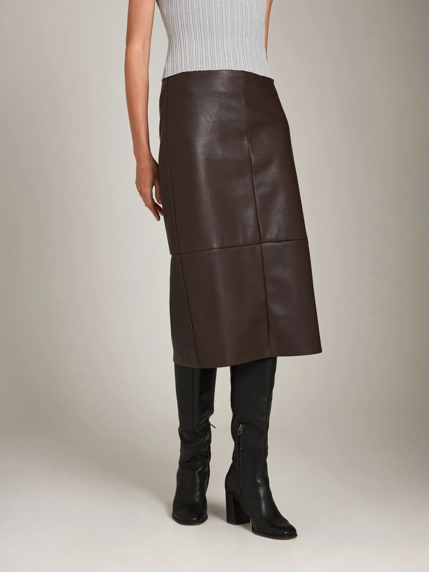 Butter Pleather Sadie Seamed Pencil Skirt sold by Plenty