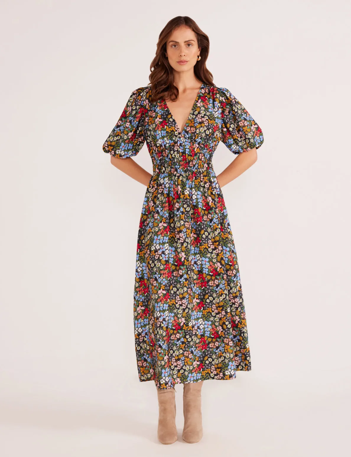 Josie Puff Sleeve Midi Dress sold by Plenty product image thumbnail 4