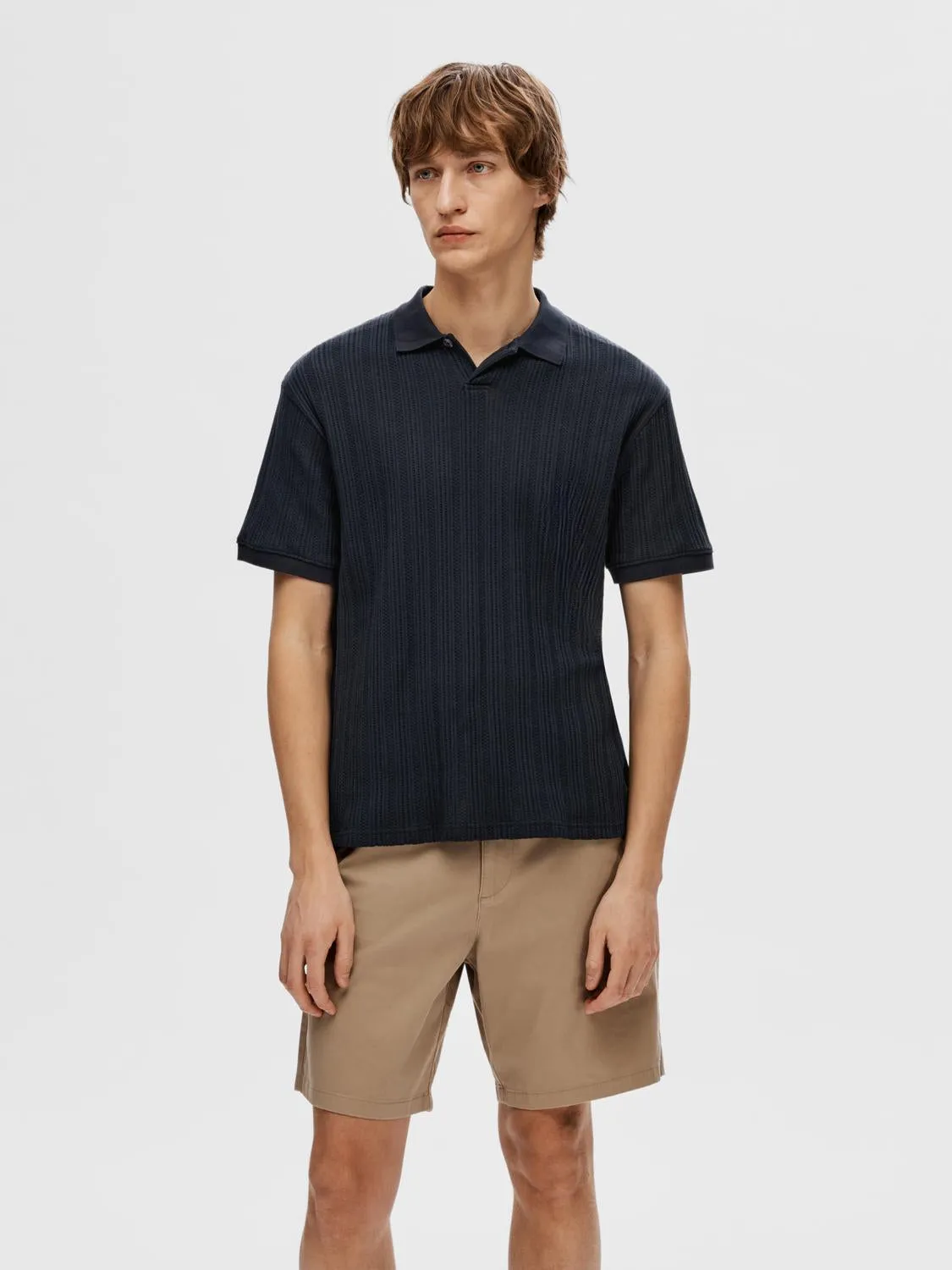 Jaden Jacquard Polo sold by Plenty