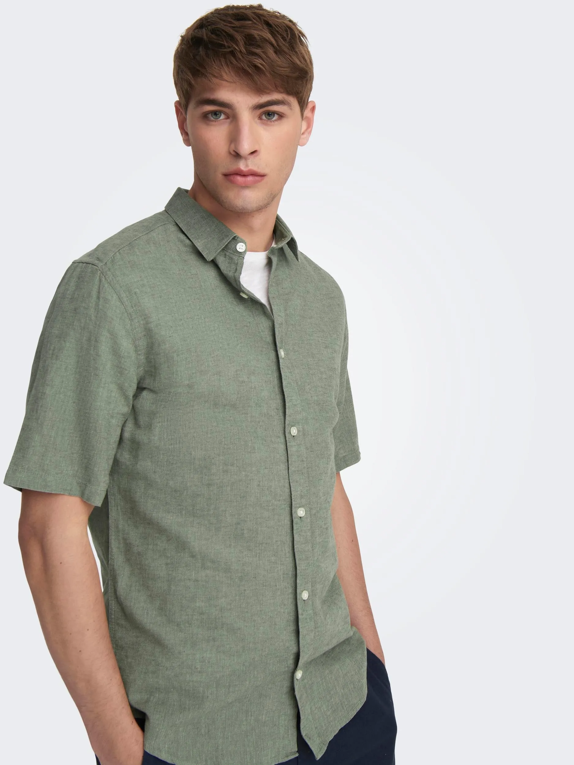Caiden Solid Linen Shirt sold by Plenty product image thumbnail 3