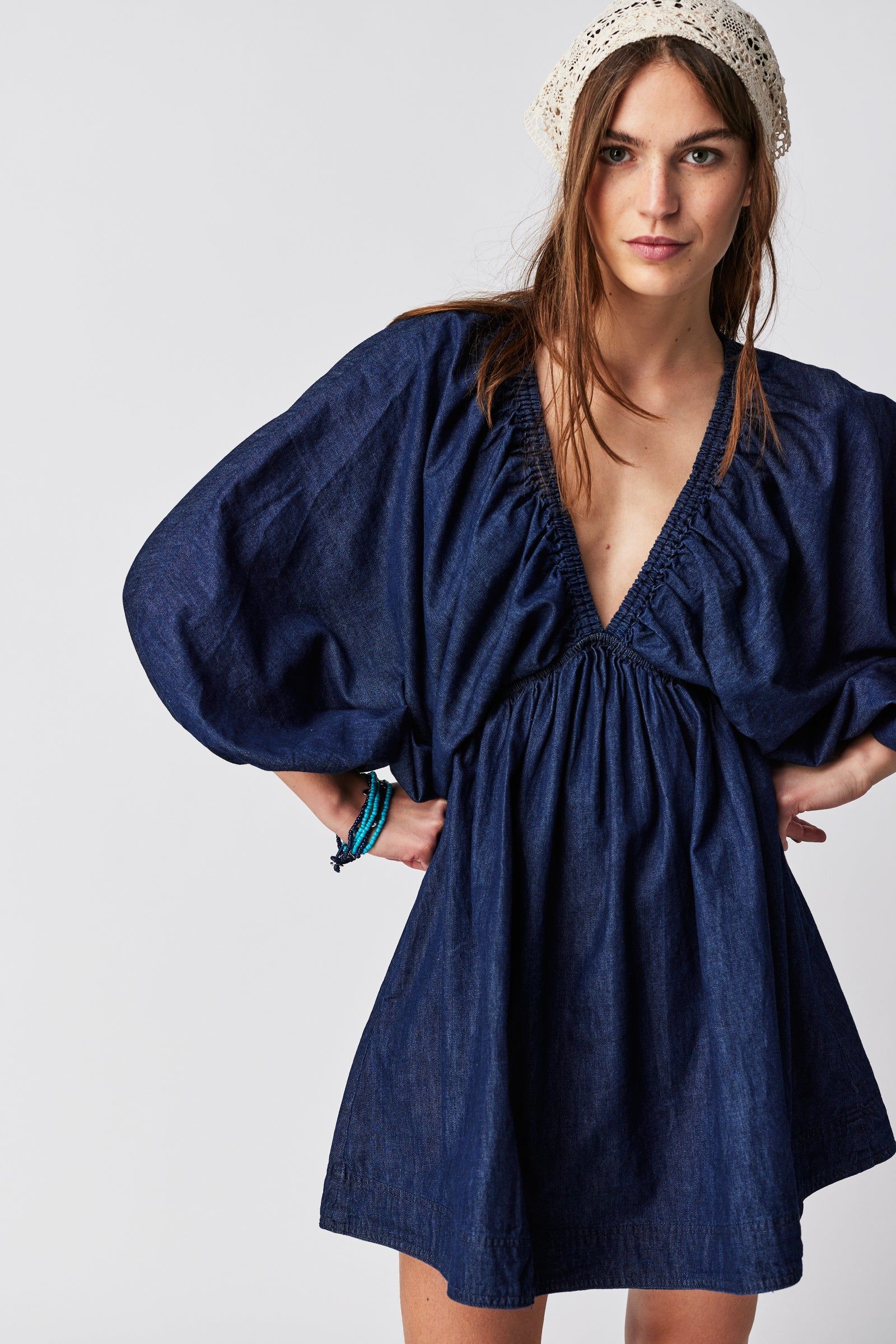 Portia Denim Mini Dress sold by Plenty