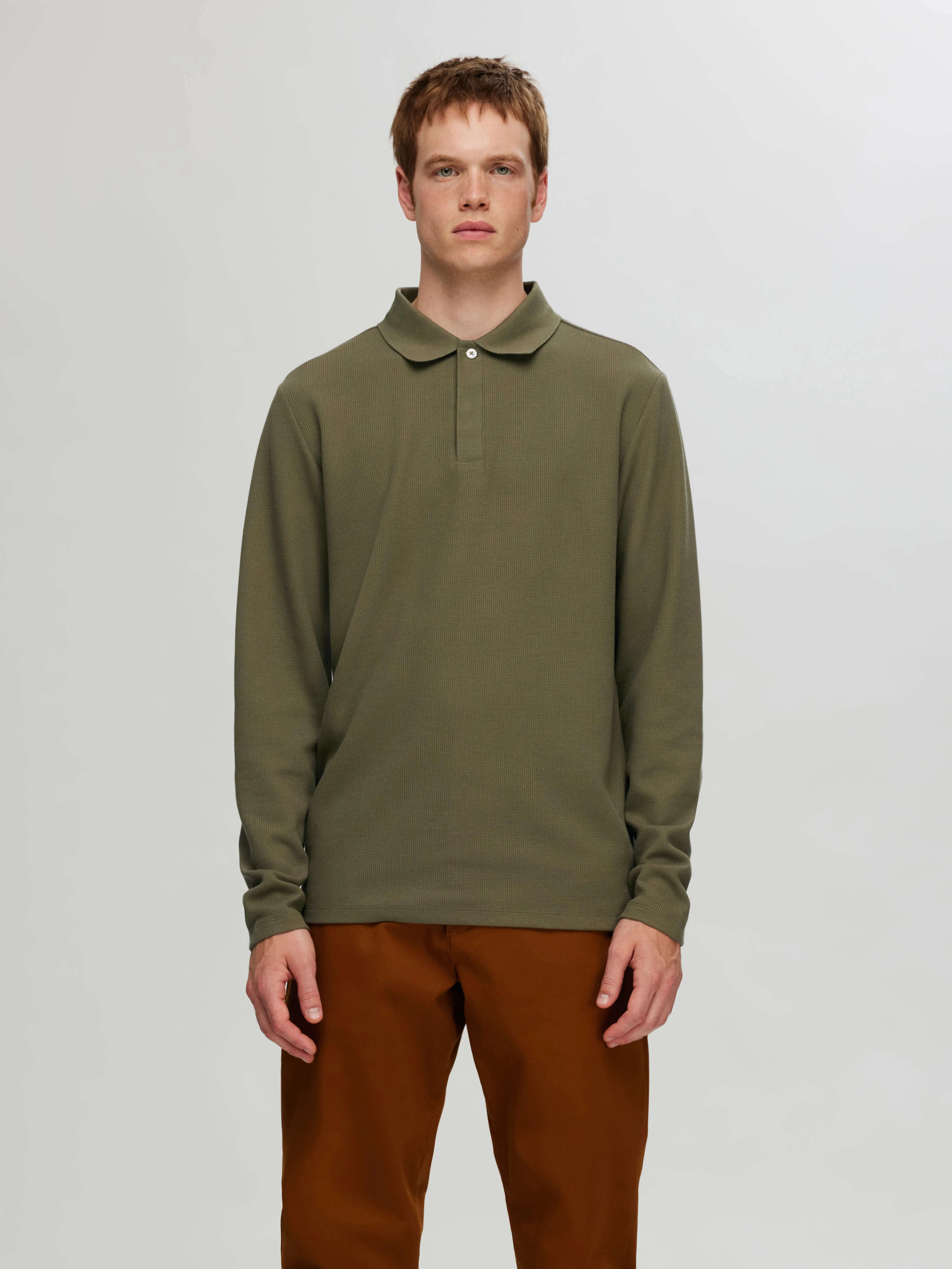 Finley Waffle Polo sold by Plenty