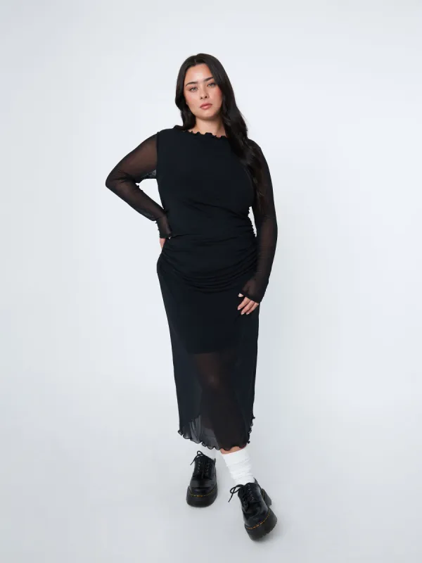 Mesh Noemi Ruched Dress sold by Plenty