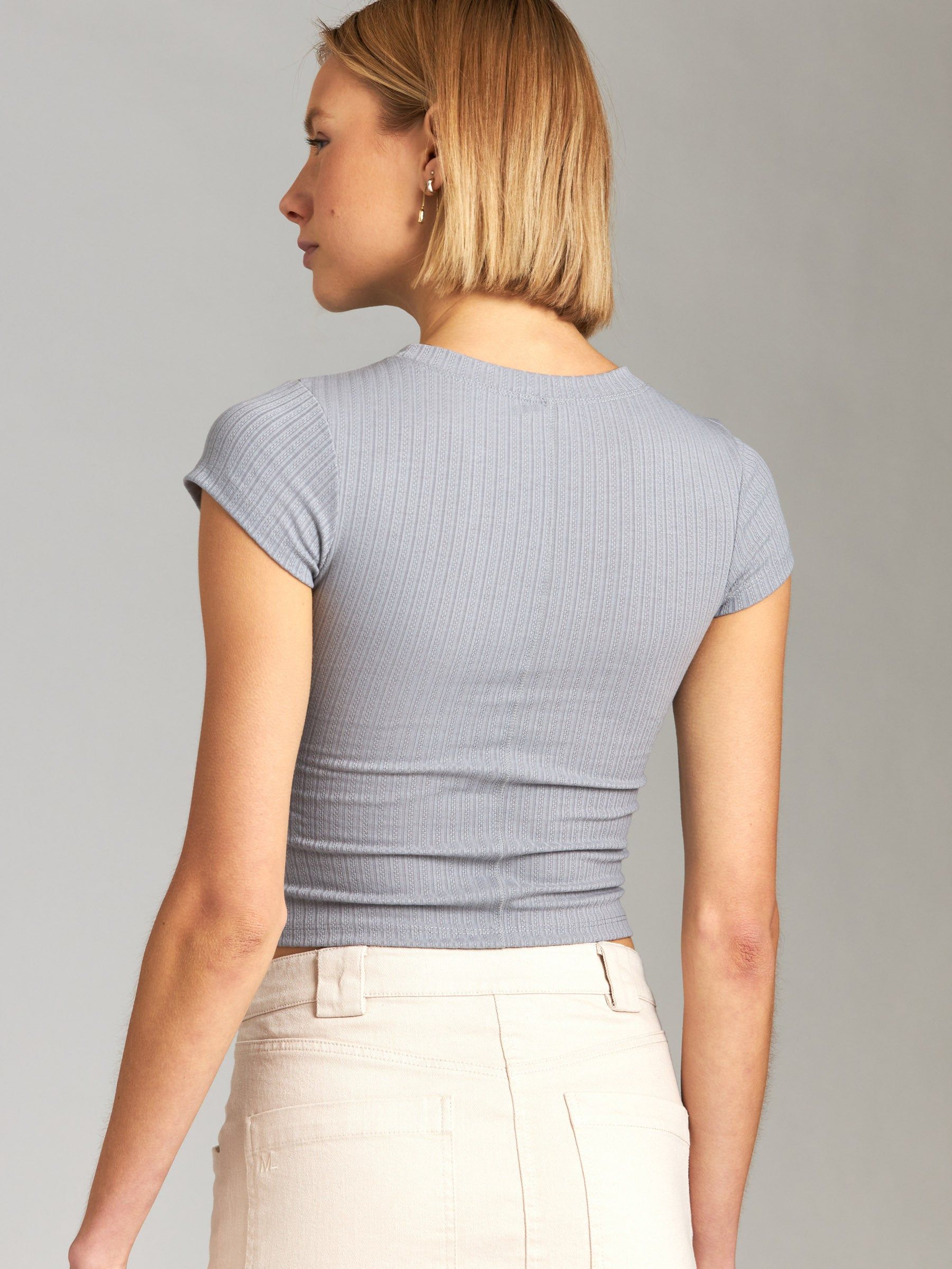 Pointelle Rib Myra Baby Tee sold by Plenty product image thumbnail 2