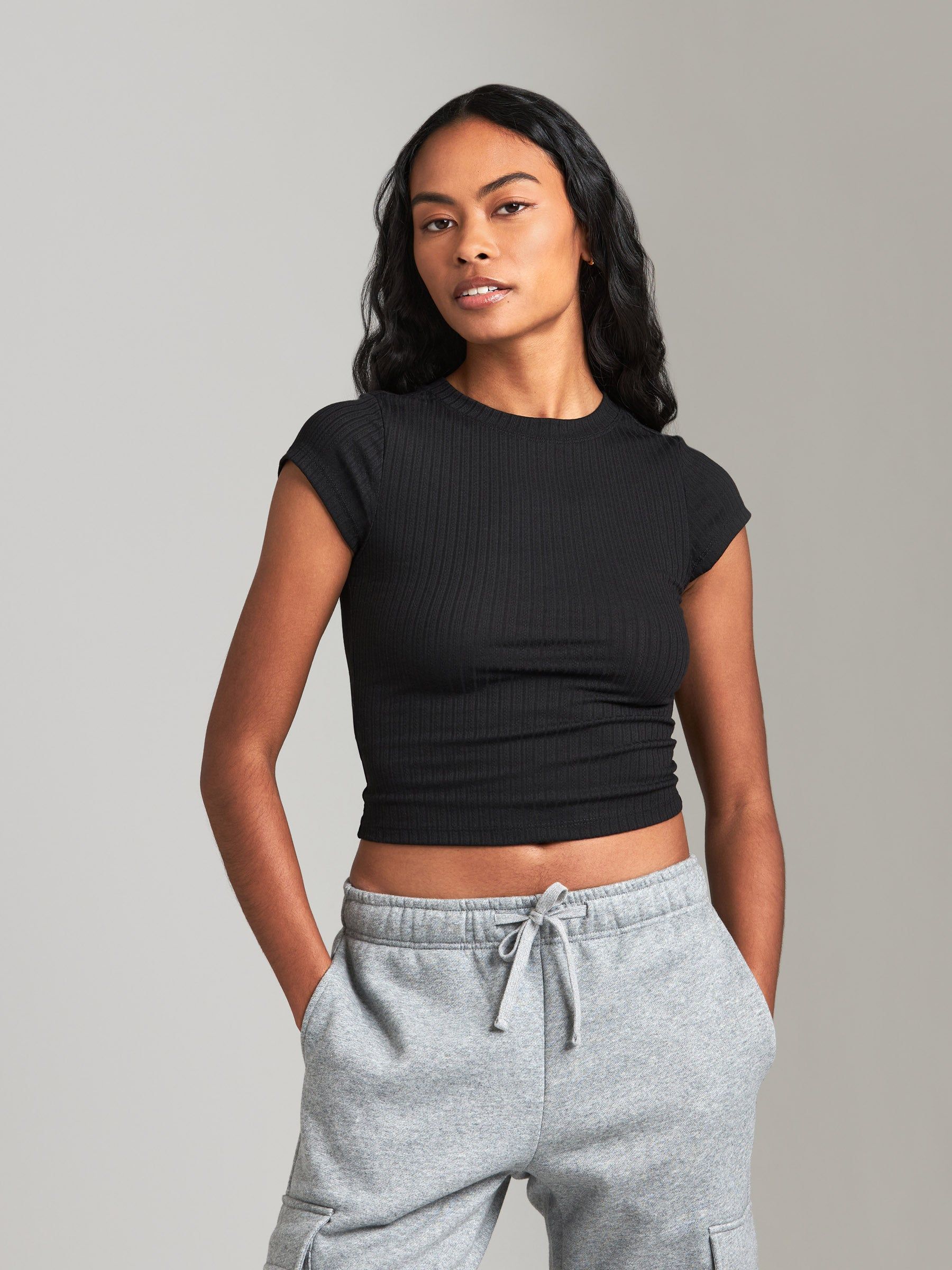 Pointelle Rib Myra Baby Tee sold by Plenty product image thumbnail 4