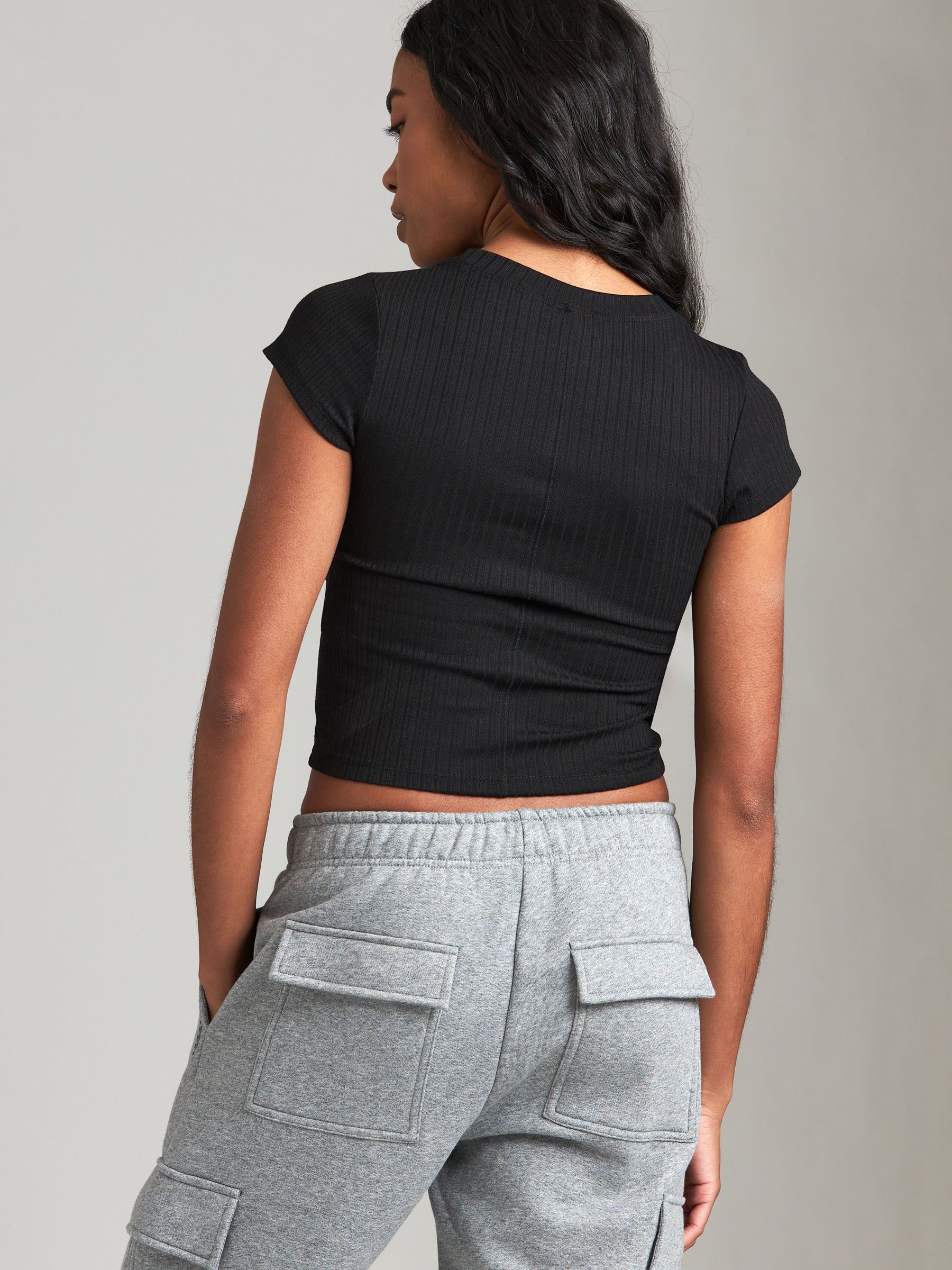 Pointelle Rib Myra Baby Tee sold by Plenty product image thumbnail 5