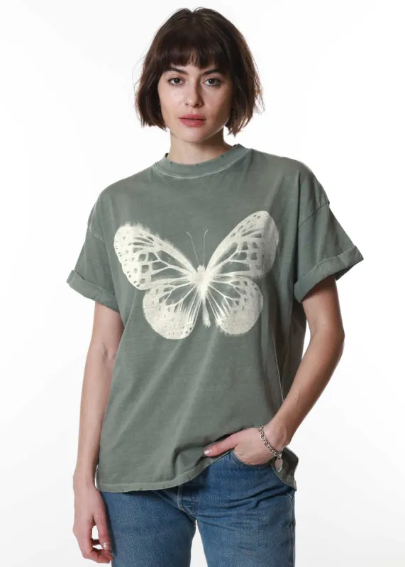 Cyanotype Butterfly Boyfriend Tee sold by Plenty