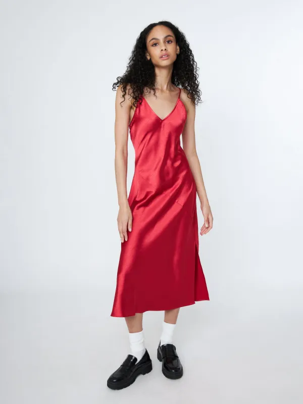 Satin Joli Bias Dress sold by Plenty