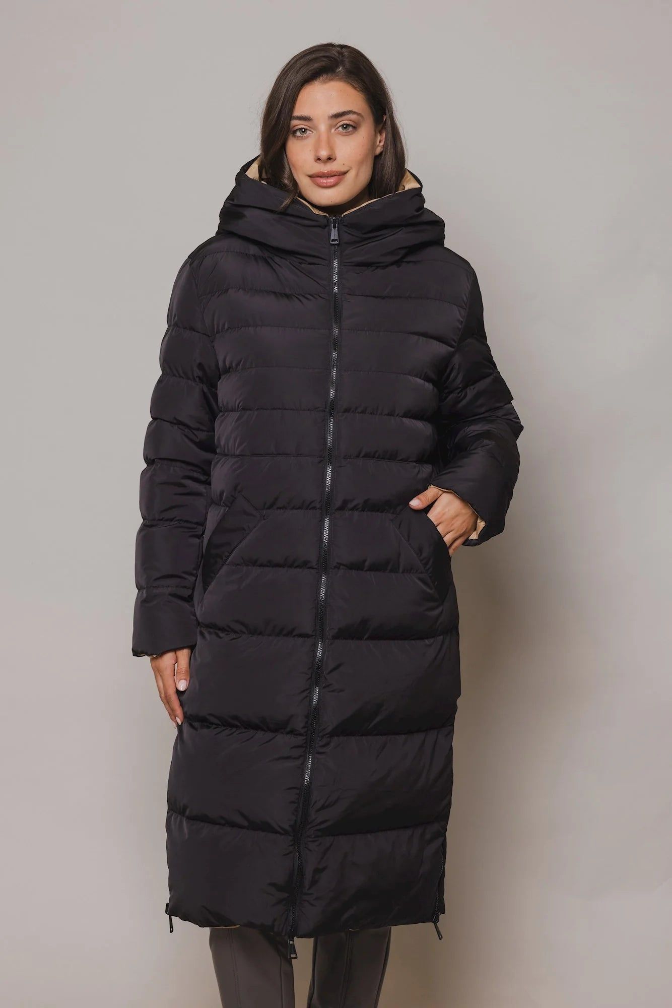 Keila Reversible Long Puffer sold by Plenty