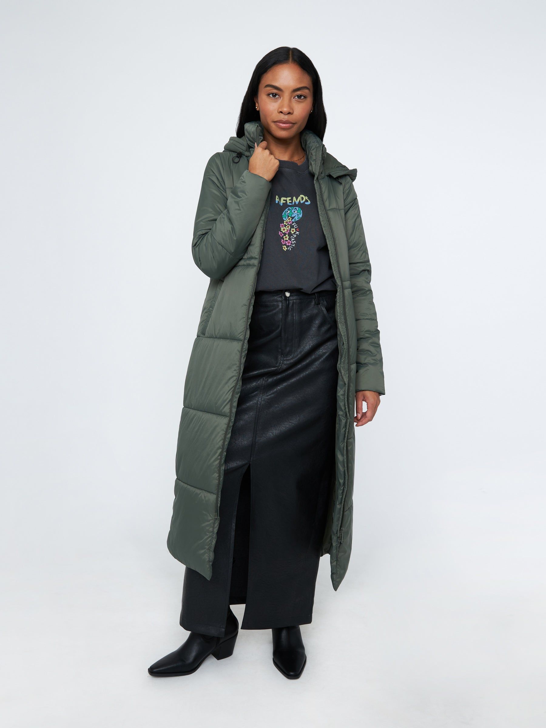Lite Chill Everly Long Puffer Coat sold by Plenty