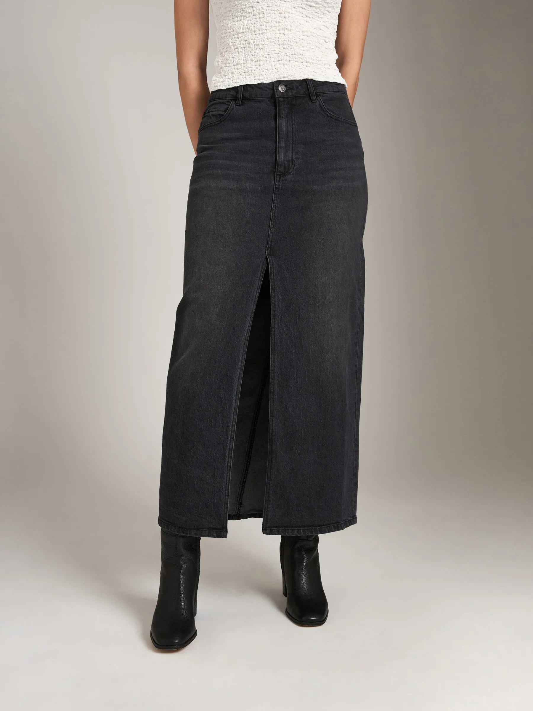 Toulouse Denim Maxi Skirt - Washed Black sold by Plenty product image thumbnail 4
