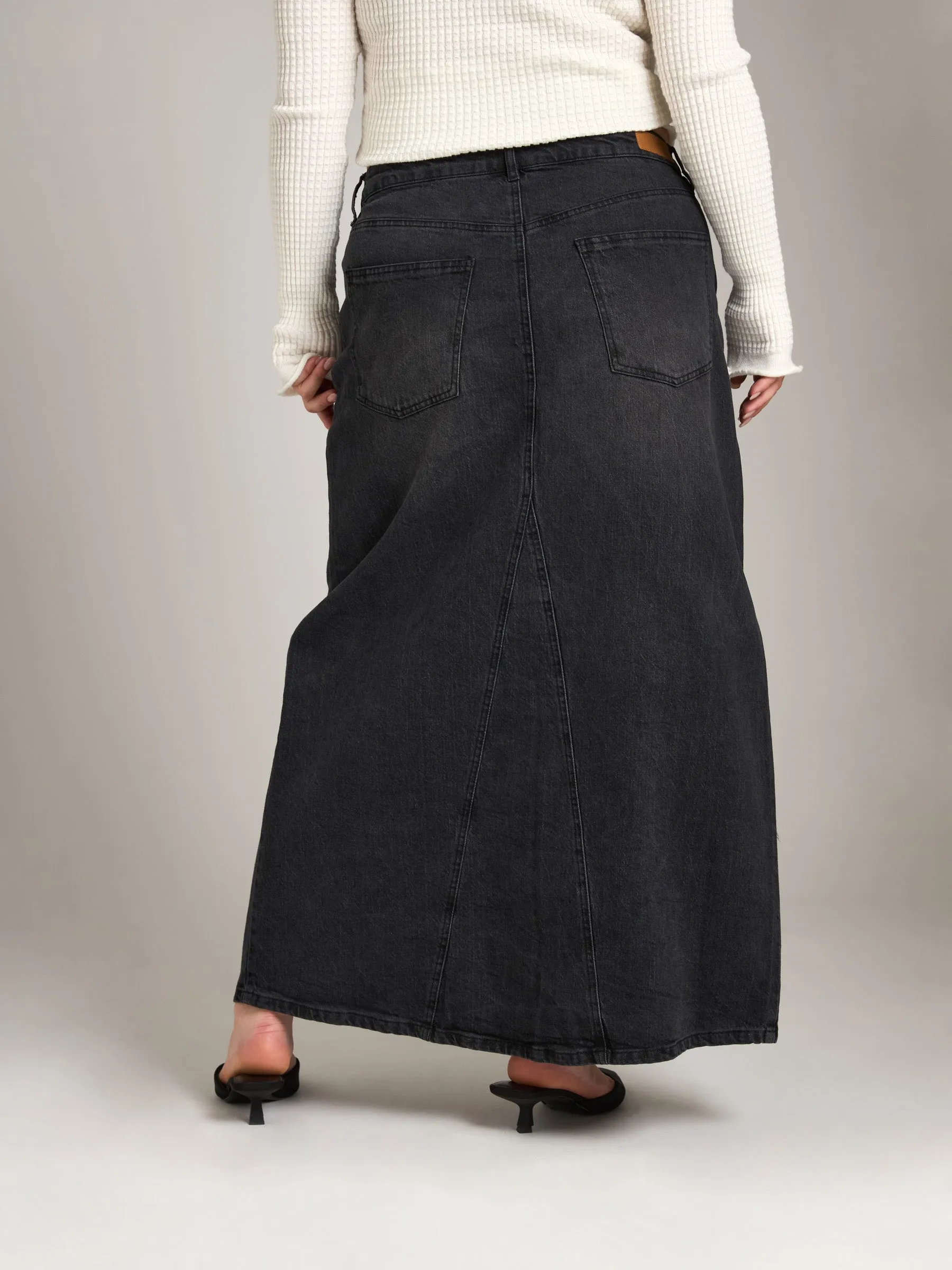 Toulouse Denim Maxi Skirt - Washed Black sold by Plenty product image thumbnail 3