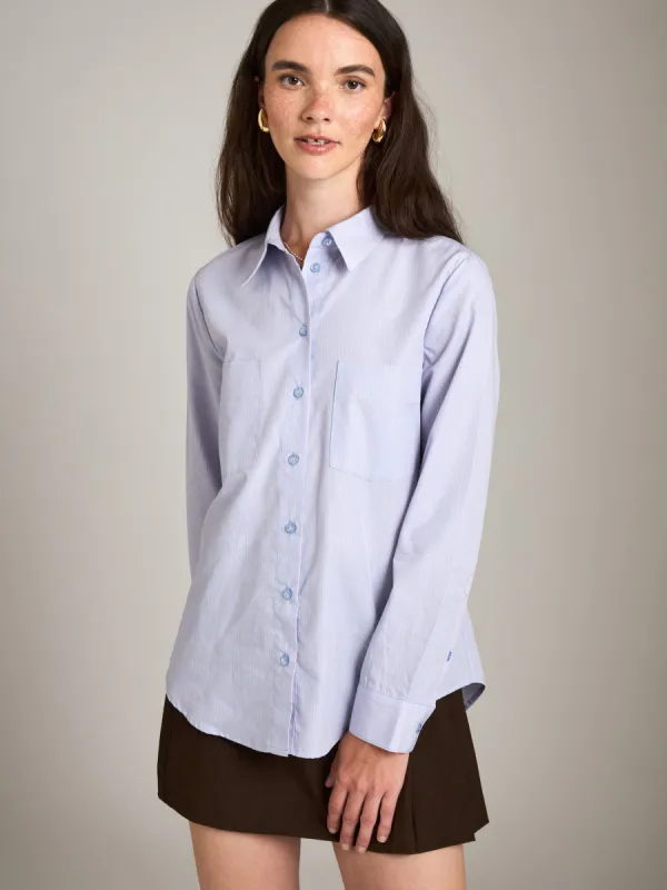 Tara Stripe Button Up Shirt sold by Plenty