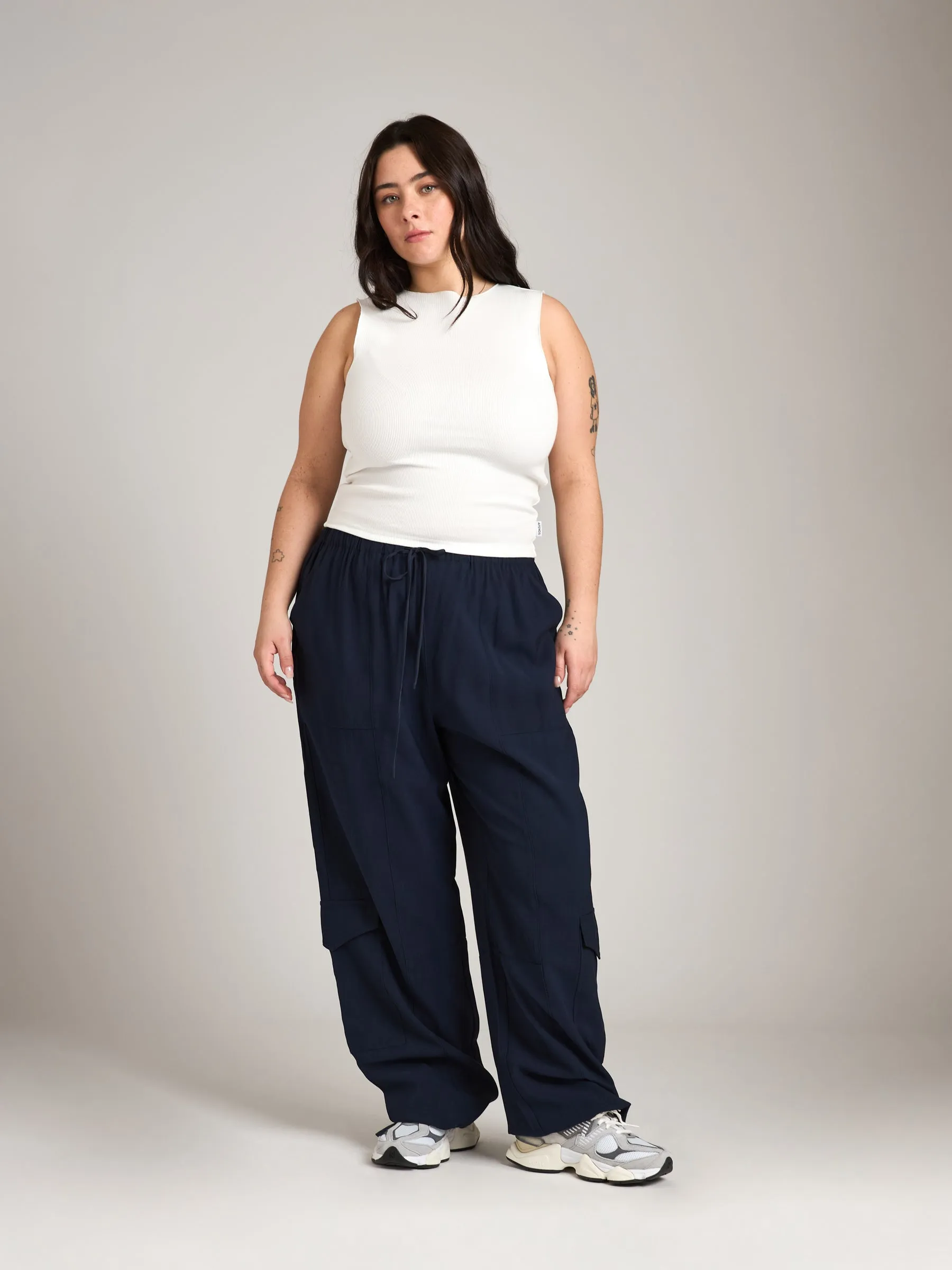 Martinez Relaxed Cargo Pocket Pants sold by Plenty