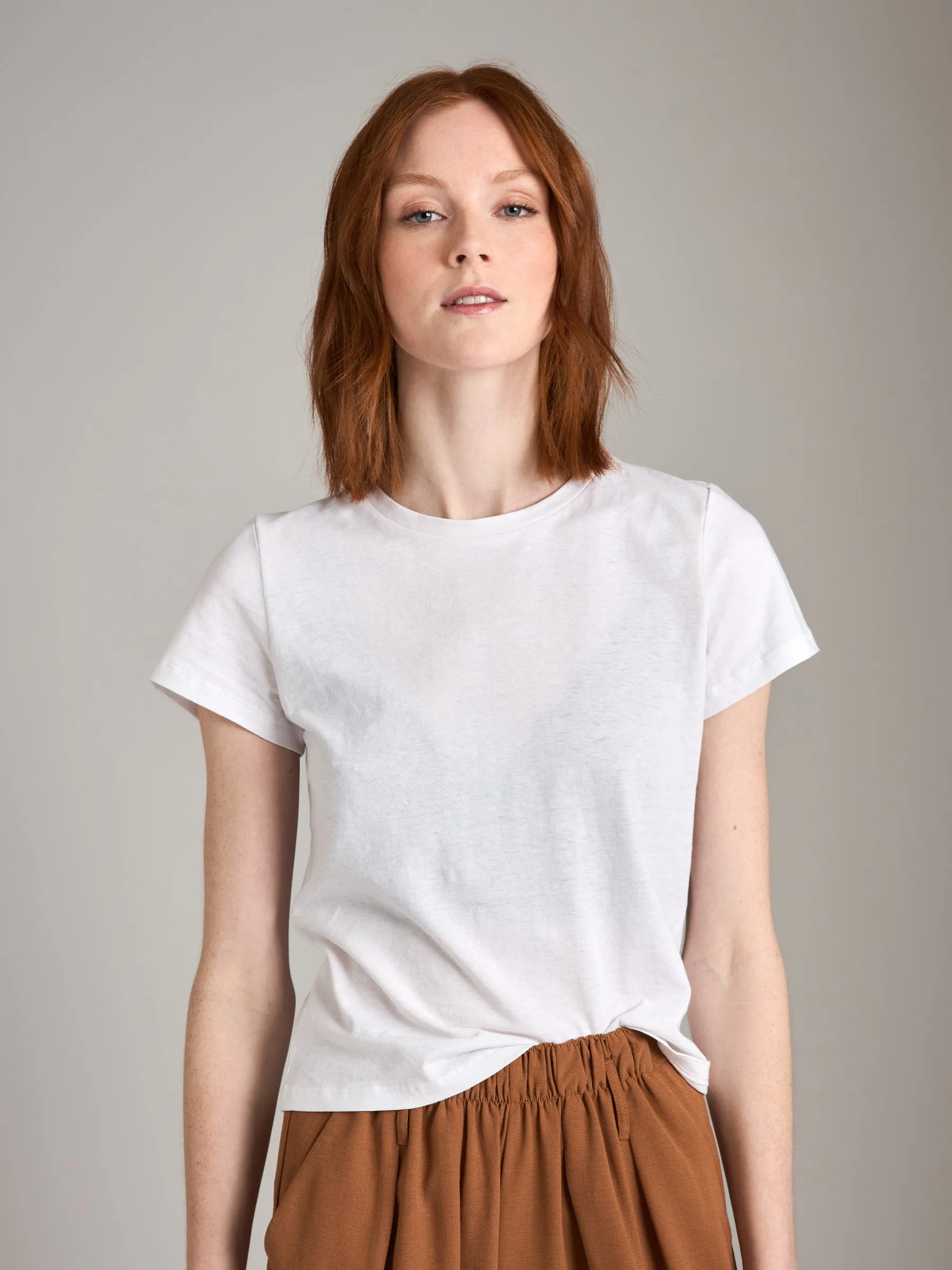Vintage Cotton Linen Sophia Soft Crew Tee sold by Plenty product image thumbnail 4