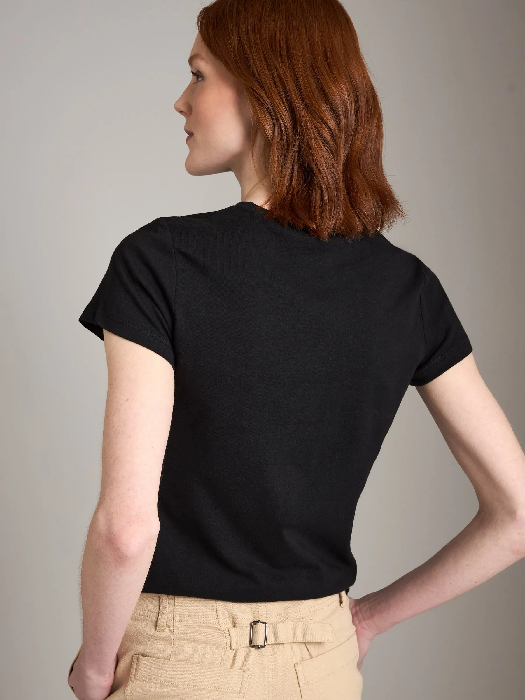 Vintage Cotton Linen Sophia Soft Crew Tee sold by Plenty product image thumbnail 3