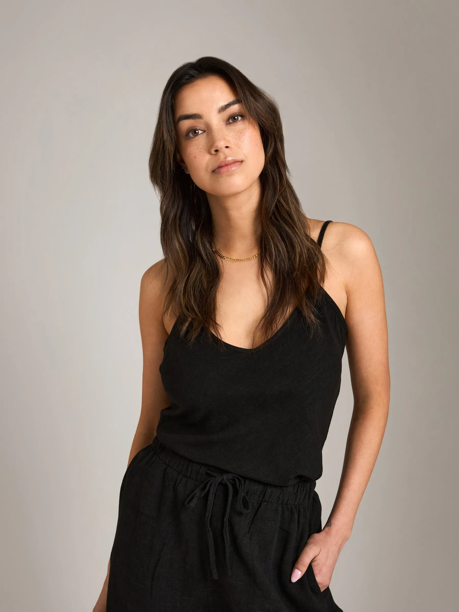 Layla Linen Blend Cami sold by Plenty