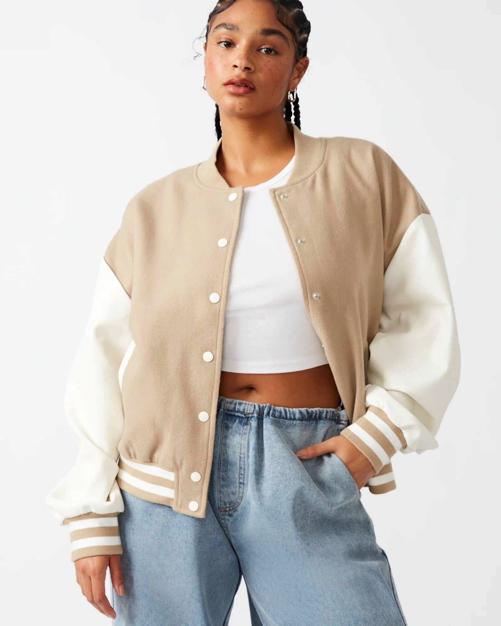 Alexandra Varsity Jacket sold by Plenty