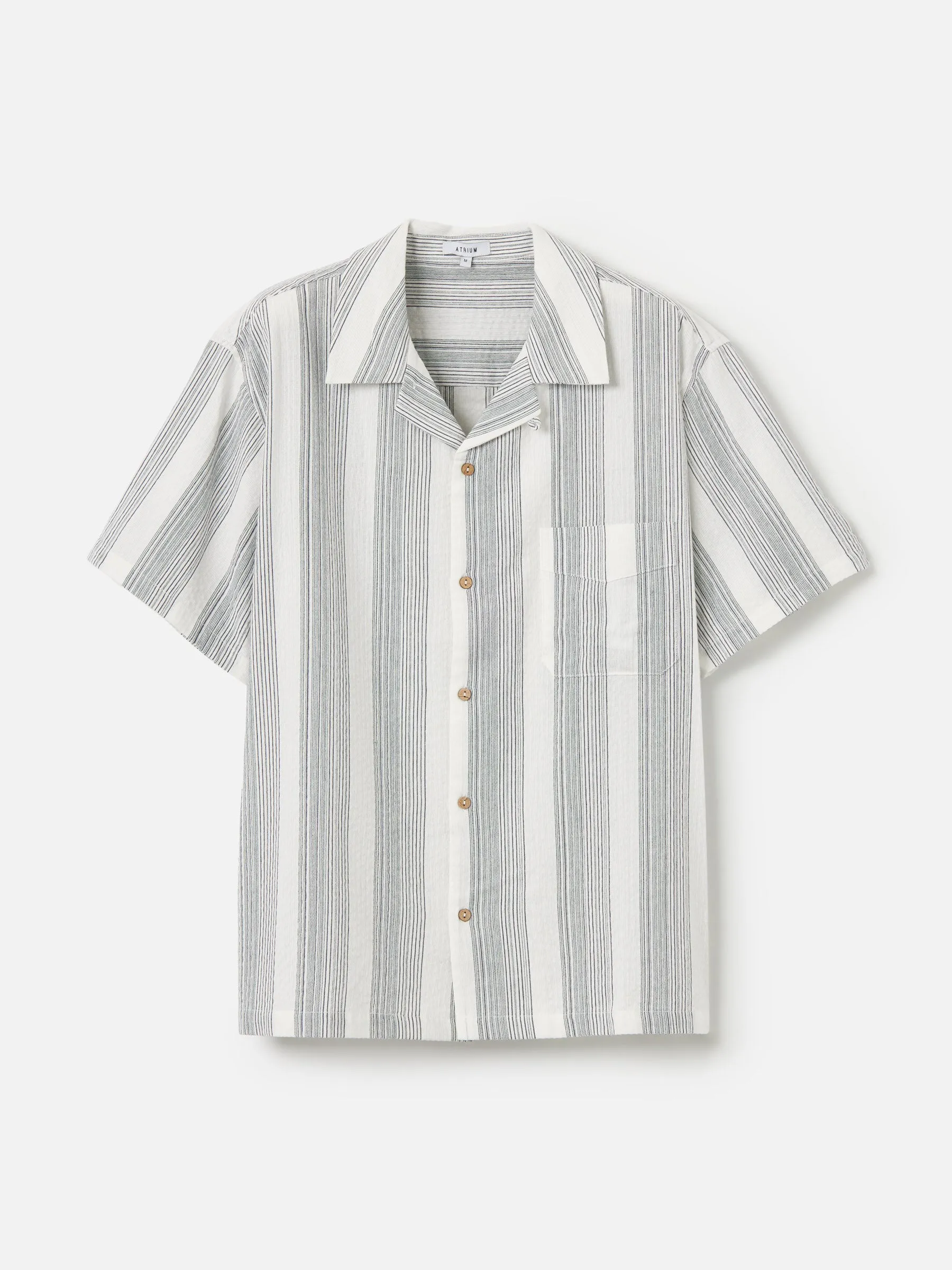 Cotton Stripe Camp Shirt sold by Plenty