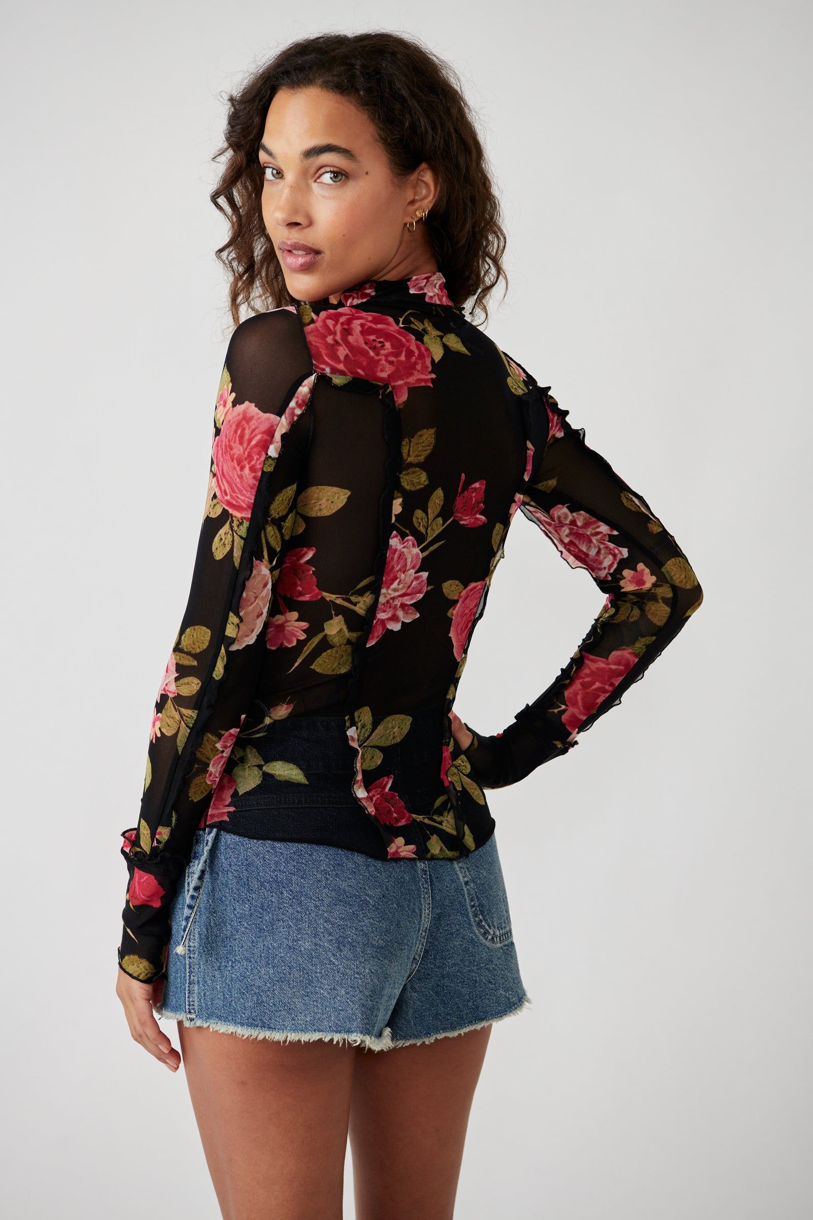 Charlie Printed Mesh Longsleeve Top sold by Plenty product image thumbnail 3