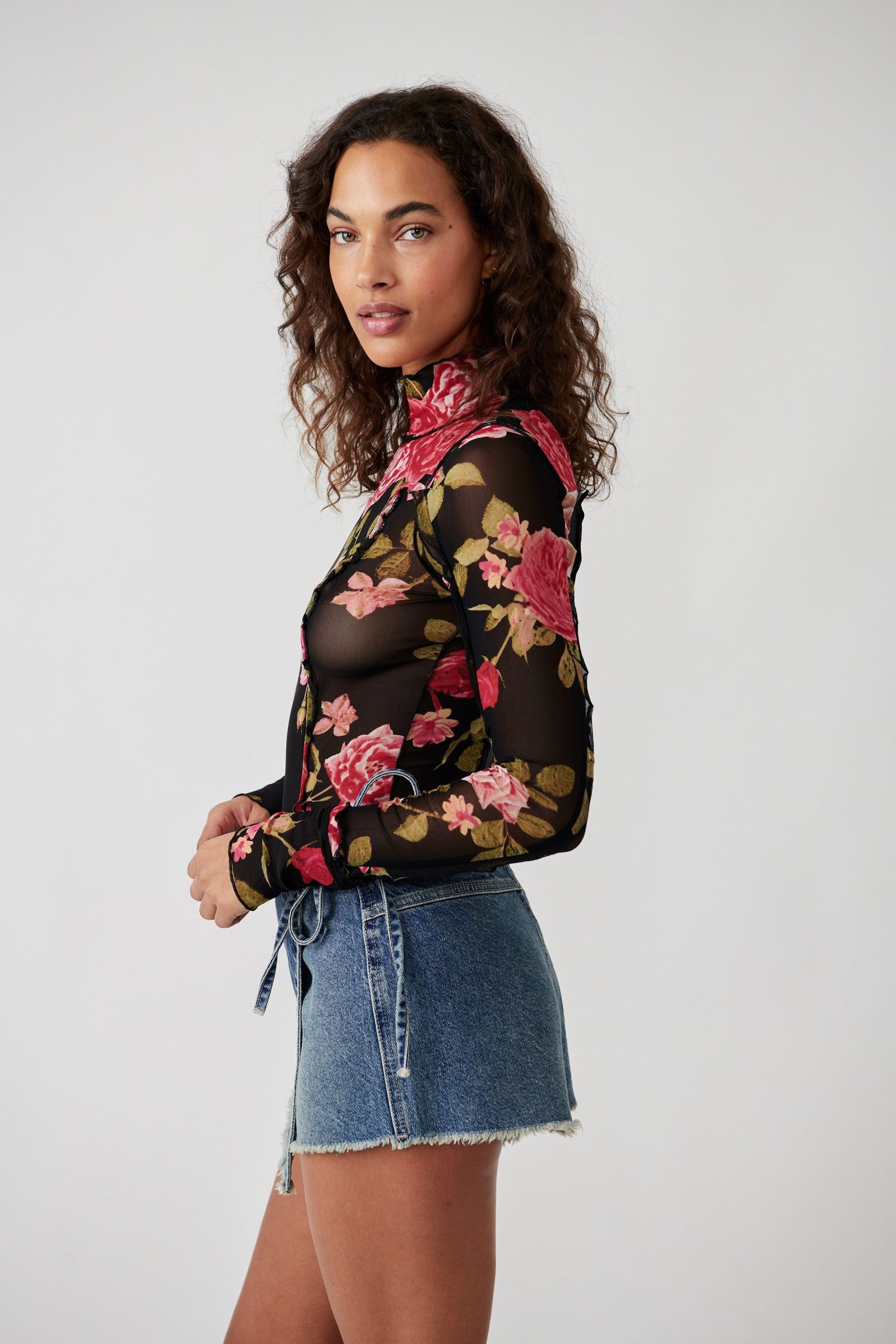 Charlie Printed Mesh Longsleeve Top sold by Plenty product image thumbnail 2