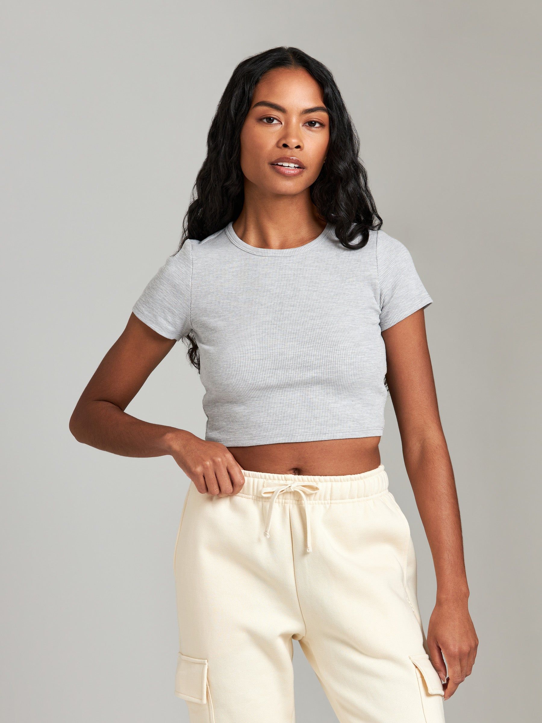 Rib Zuri Baby Tee sold by Plenty