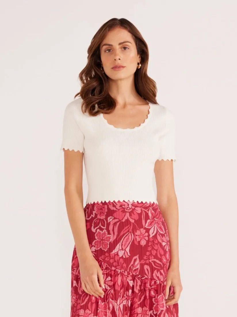 Laura Scallop Knit Top sold by Plenty product image thumbnail 3