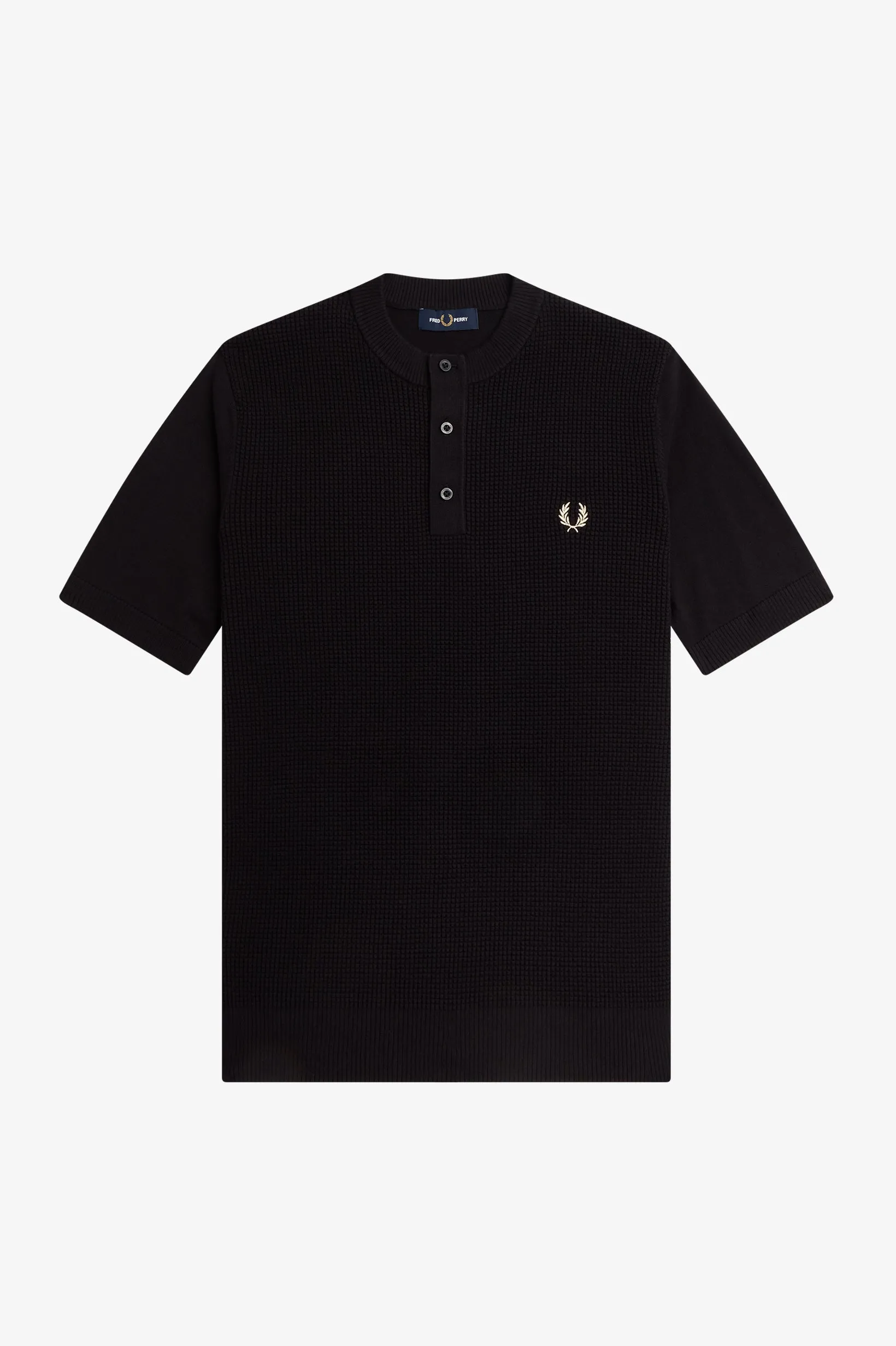 Waffle Stitch Henley Shirt sold by Plenty product image thumbnail 4