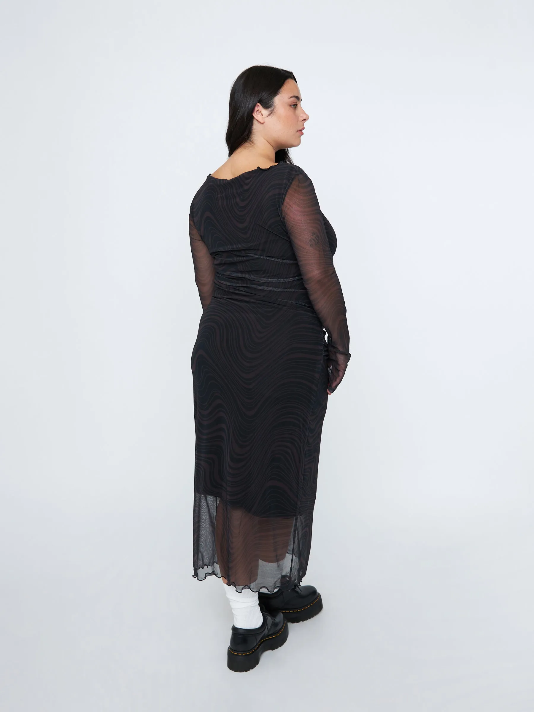 Mesh Print Noemi Ruched Dress sold by Plenty product image thumbnail 5